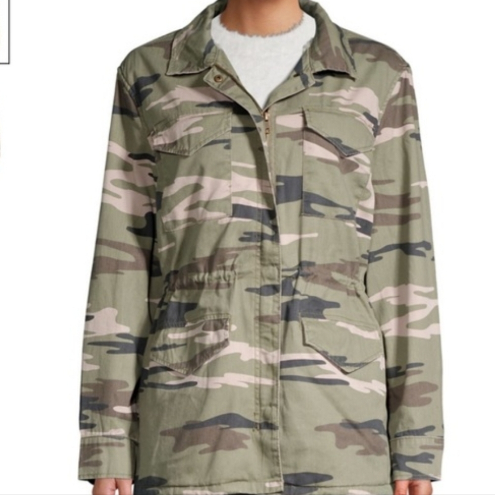 Women's Kensie Collared Camouflage Lined Jacket